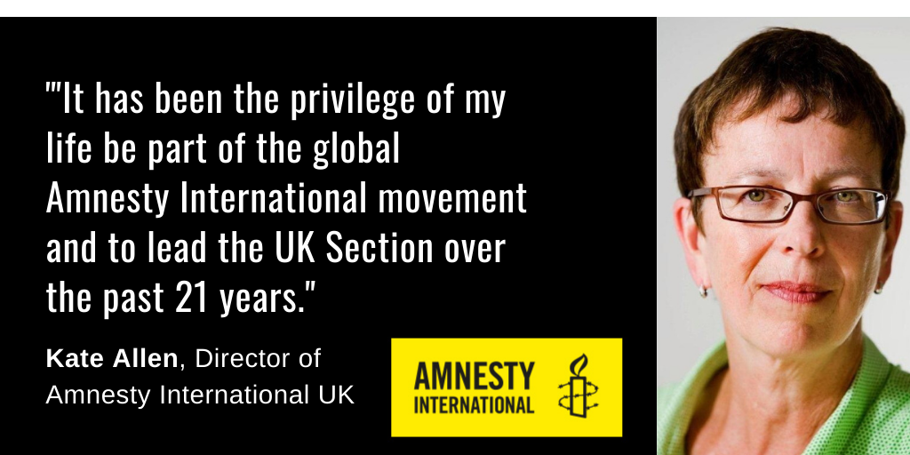 UK: Amnesty Director Kate Allen Announces Her Retirement