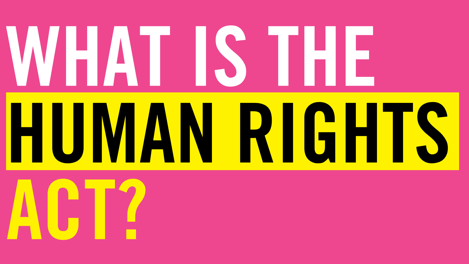 The Human Rights Act Explained