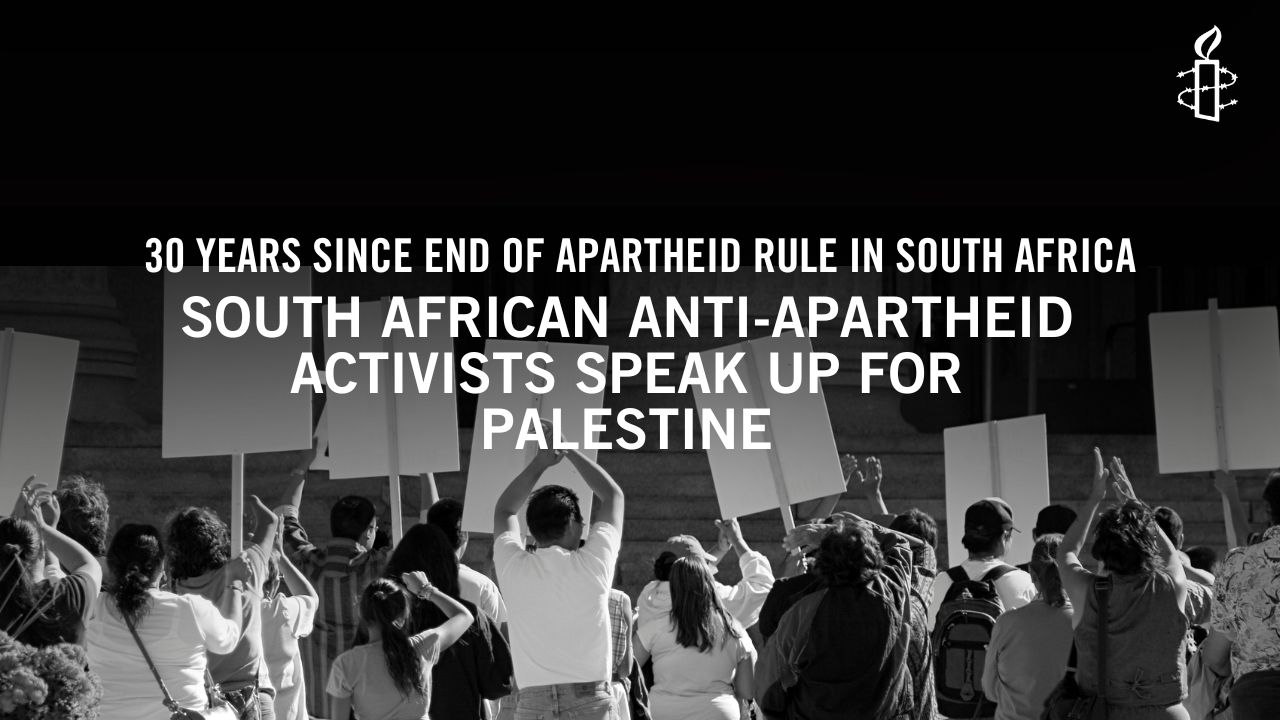 South African anti-apartheid activists speak up for Palestine