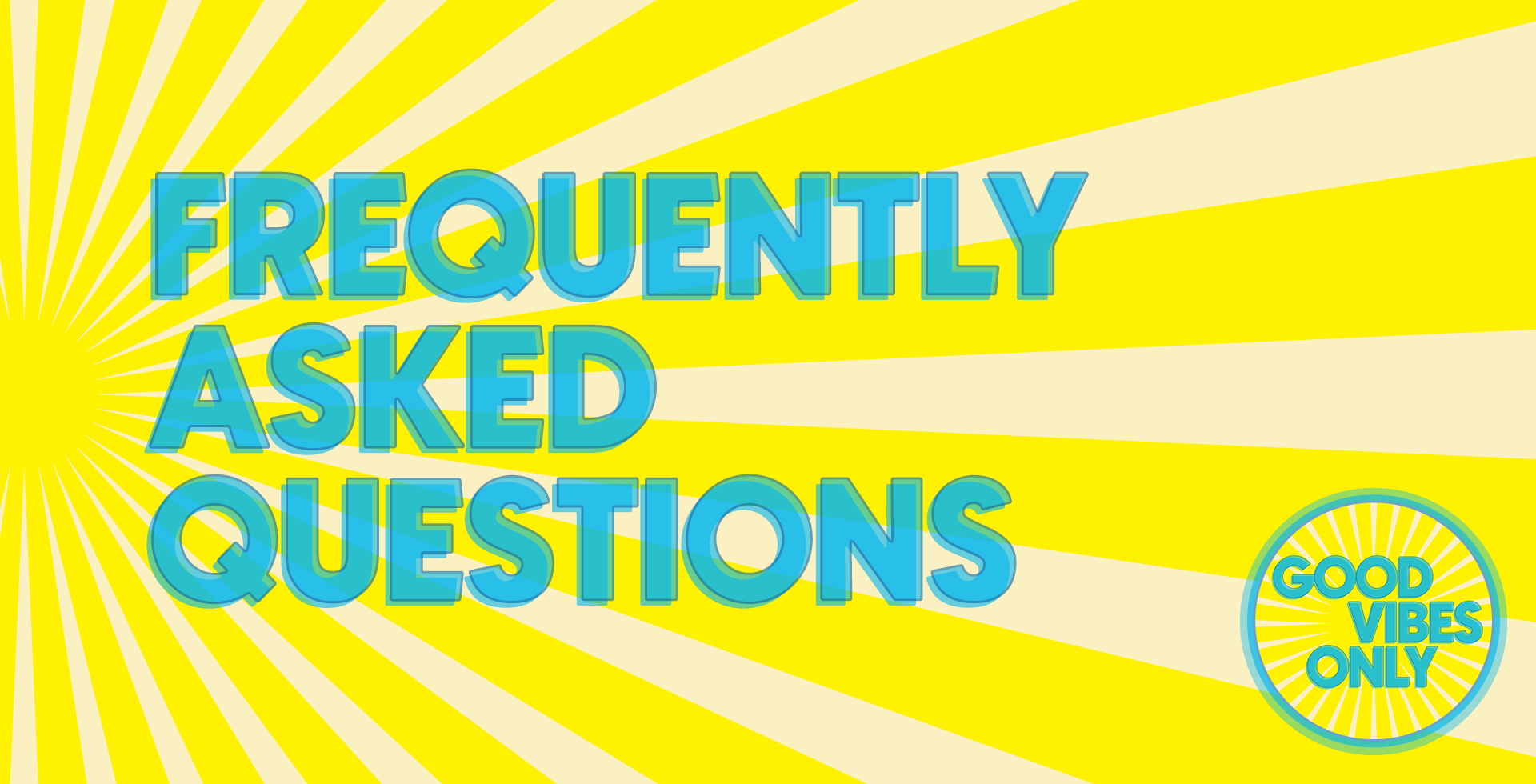 Frequently asked questions header on yellow background