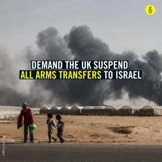 demand the uk suspend all arms transfers to israel