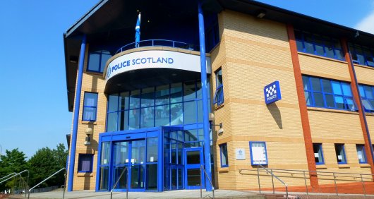 A Glasgow police station, Scotland