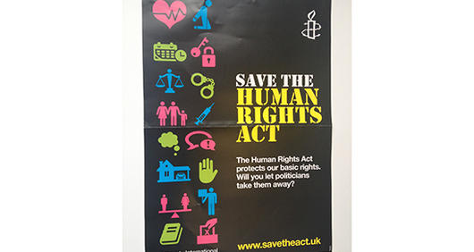 Save the Human Rights Act poster | Amnesty International UK