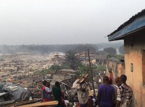 Rivers State authorities have forcibly evicted thousands of residents of waterfront communities from their homes in the Diobu area of Port Harcourt, Rivers State © JEI