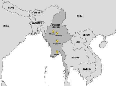 Myanmar map 