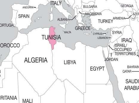 Map of Tunisia