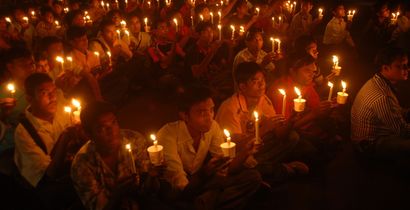 Action in Bangladesh celebrating the 60th anniversary of the Universal Declaration of Human Rights