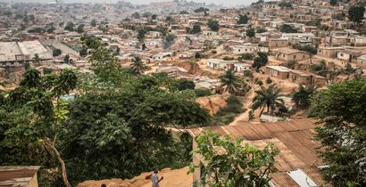 A poor neighborhood overlooking Cabinda