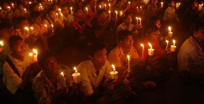 Action in Bangladesh celebrating the 60th anniversary of the Universal Declaration of Human Rights