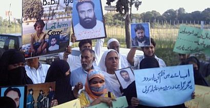 Protests against enforced disappearances in Pakistan