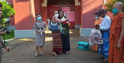 Khin Cho Naing and her mother Lay Lay