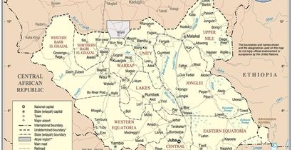 Map of South Sudan