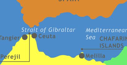 Ceuta and Melilla map