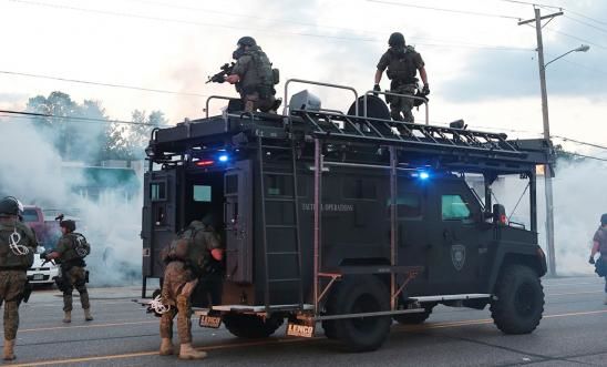 Police in Ferguson, Missouri