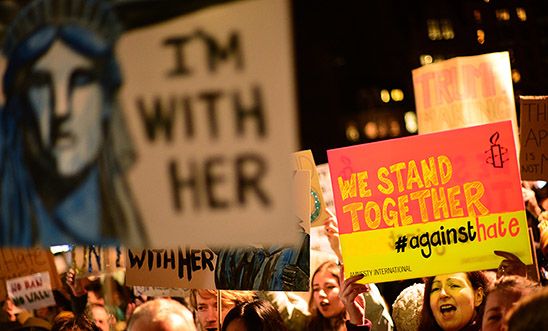 Protest in London against President Trump's Executive Order