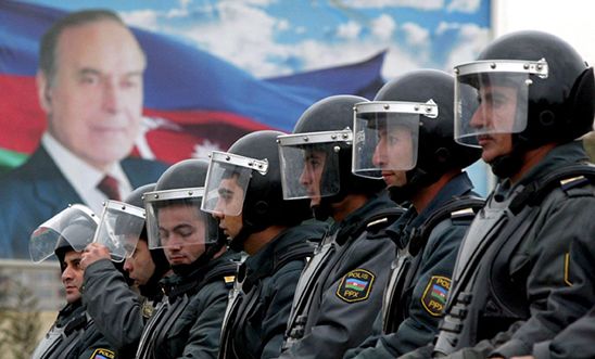 Police in Baku, Azerbaijan