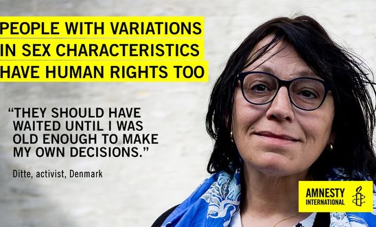 Ditte, an intersex activist from Denmark