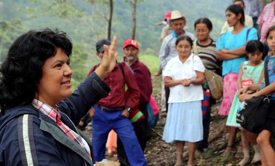 Berta Cáceres in the Rio Blanco region of western Honduras