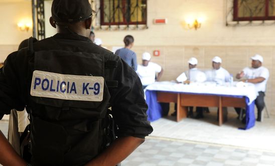 Policeman in Malabo, Equatorial Guinea