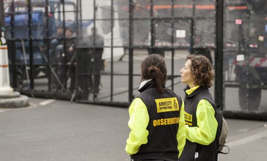 March for justice and dignity, 19 March 2017 in Paris, in the presence of Amnesty International observers.