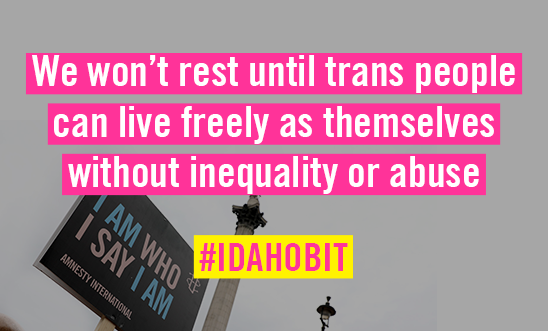 We won’t rest until trans people can live freely as themselves without inequality or abuse