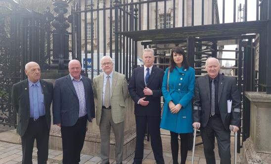 Grainne Teggart with some of the 'Hooded men'