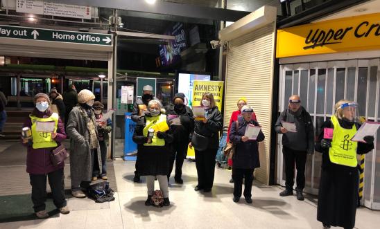 Carol Singing at East Croydon Station