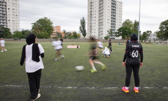 Event organised by Les Hijabeuses, a collective of football players campaigning to overturn hijab bans in French football. 