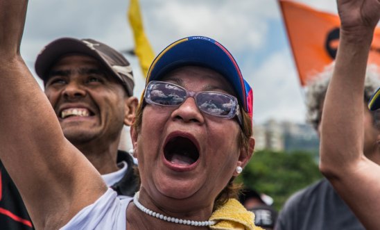 Anti-government protesters in Venezuela 