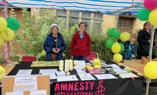 Our Amnesty stall at Charlbury Street Fair