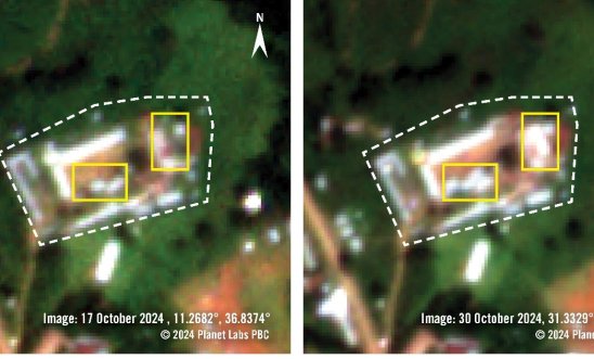 Satellite imagery shows how a detention camp has been built in the Amhara region