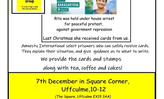 Write for Rights Uffculme 7 December