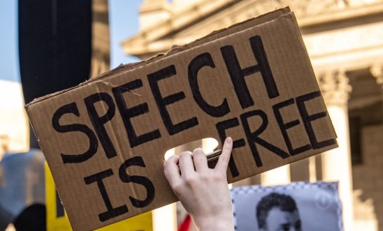 Speech is free sign