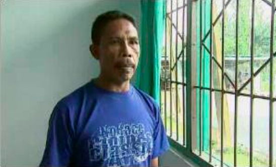 Johan Teterissa in his cell, Maluku.