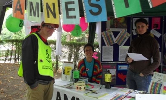 Swindon and Marlborough Amnesty Group at Swindon Pride 2011