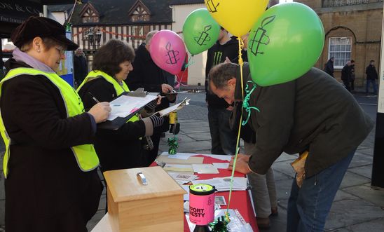 December 8th Successful Write For Rights Stall Stratford Upon Avon 9 Dec 2012 Amnesty 